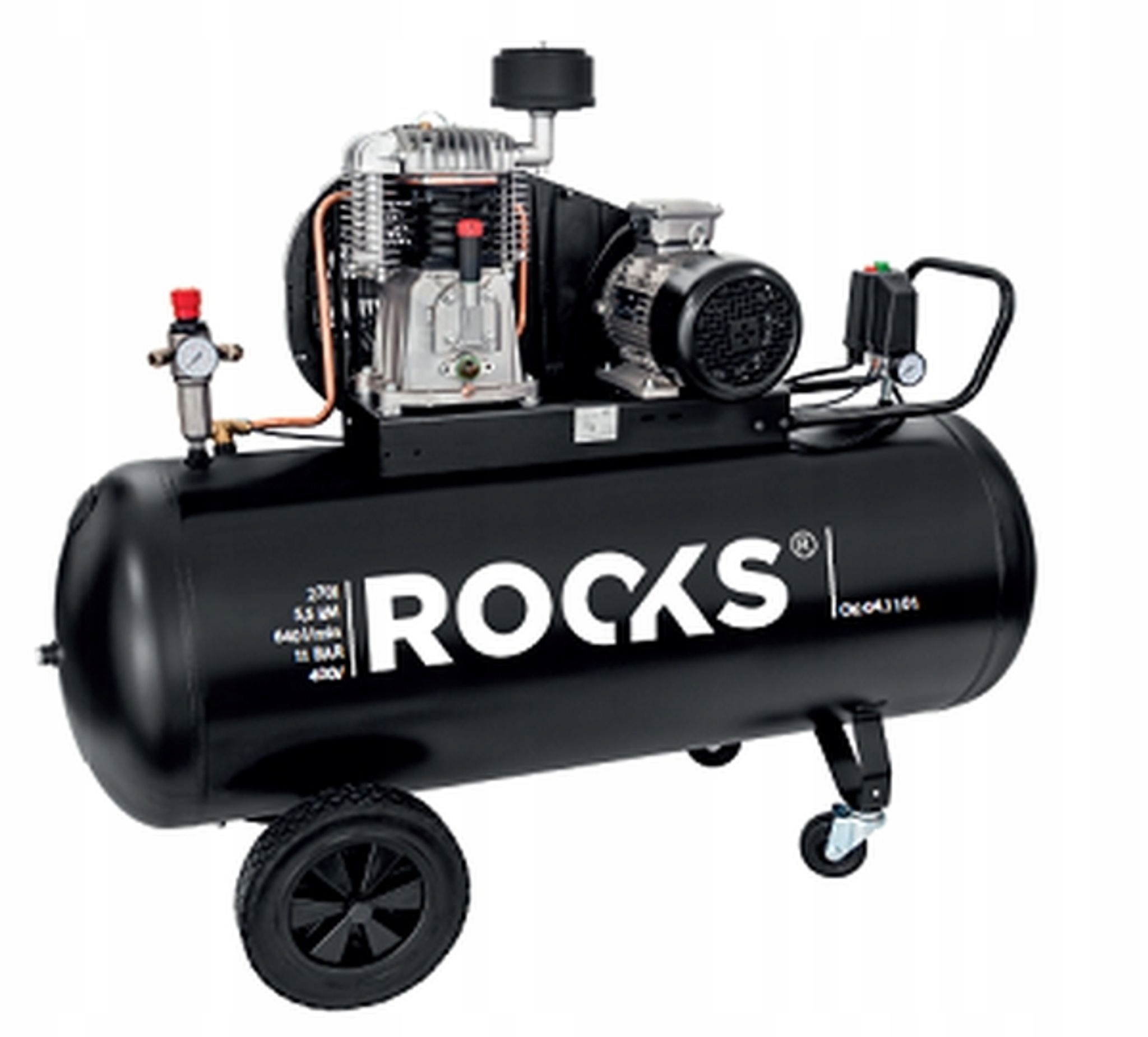 Piestový Kompresor 270 L 5,5 Km 640 L/min 11 Bar 400V Rooks
