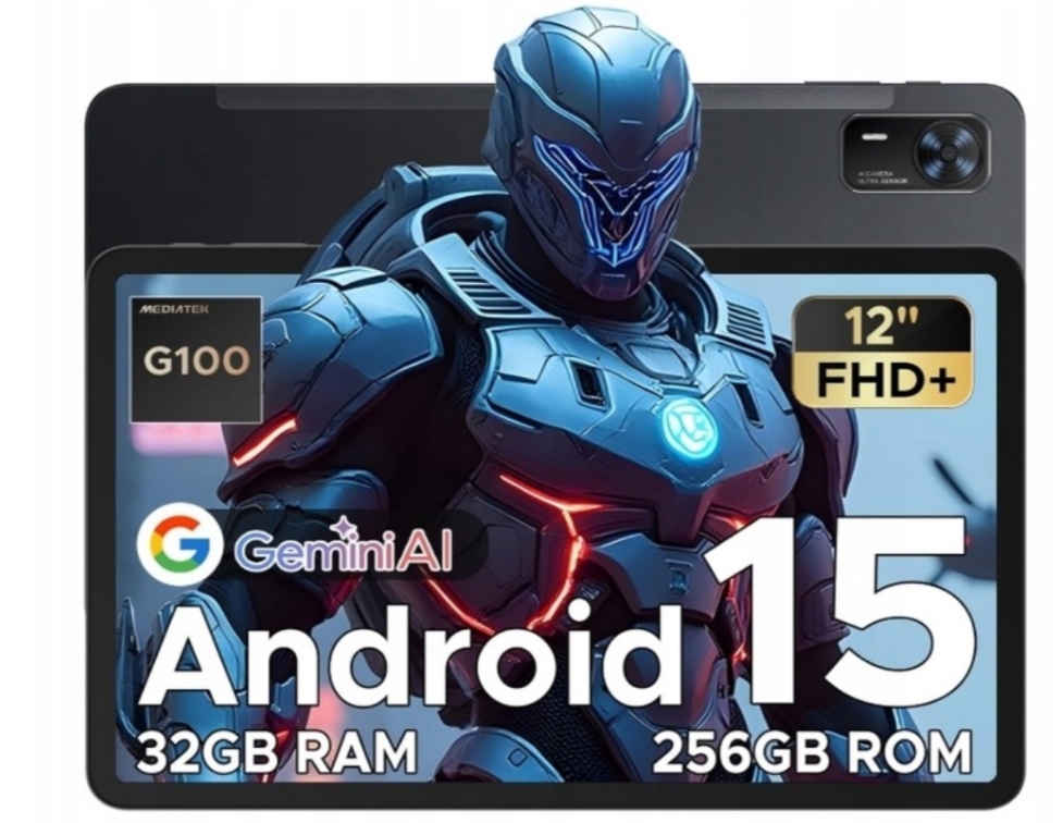 Tablet Doogee Tab E3+ 12“ Android 15 32+256GB 8800mAh 13Mpx Lte Sim