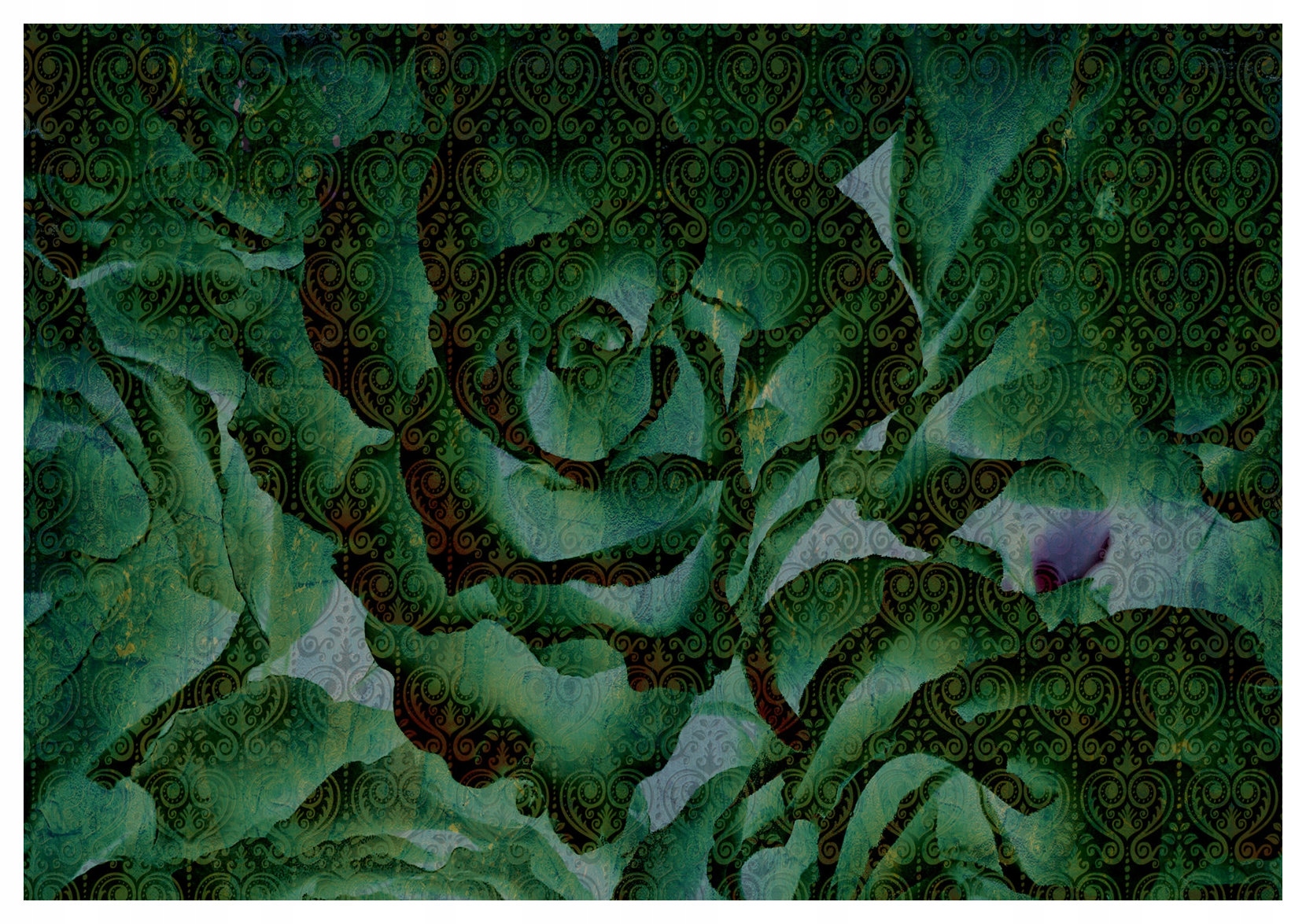 Fototapeta Kvetinový zelený vinylový abstrakt Vintage 368x280 lepidlo