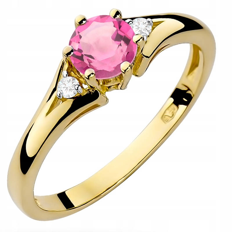 Prstýnek Zásnubní s Topazem 0,50 Brilianty