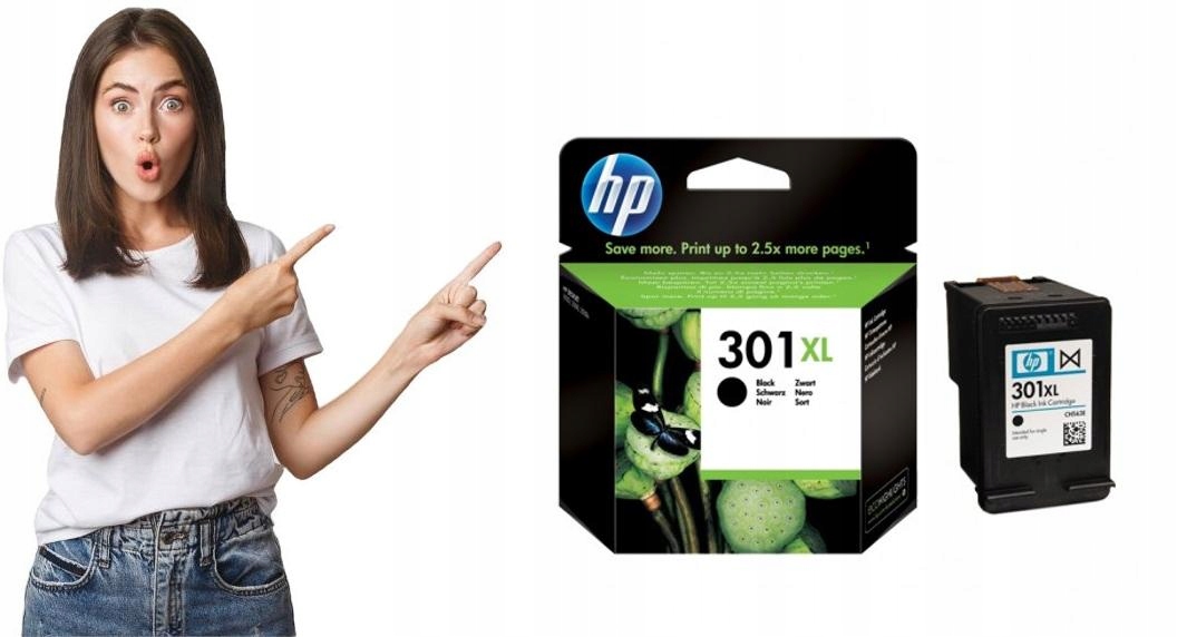 Cart. Hp 301 XL czarny oryg.