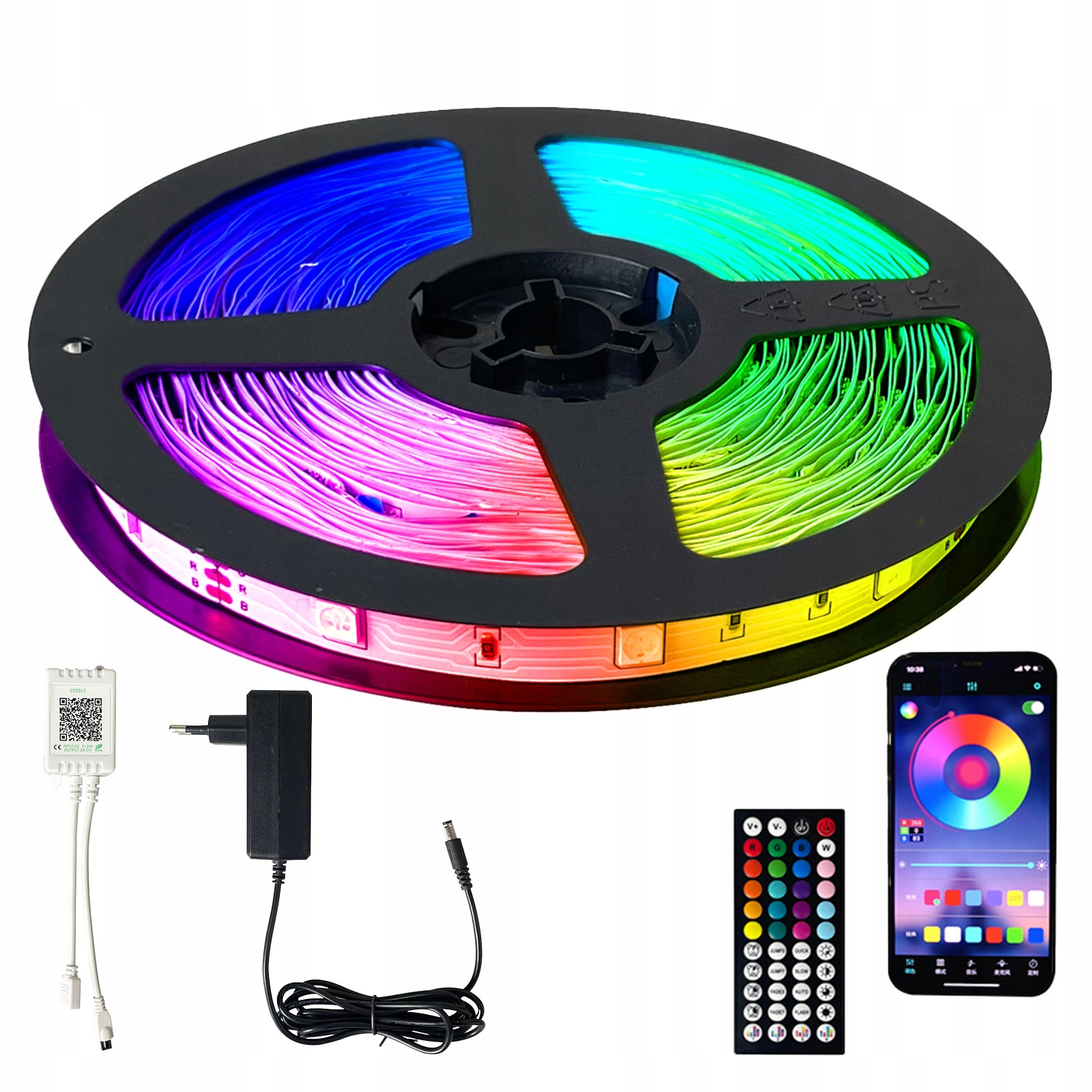 Led pásek Inteligentní Smart Home Bluetooth Rgb Cct 20 m Dálkový Ovladač Aplikace