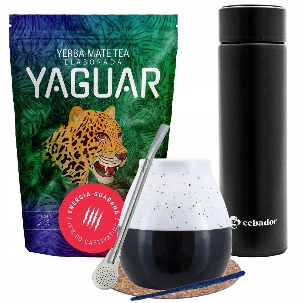 Levně Sada Yerba Mate Yaguar Energia Guarana Termoska Led Tykev a Bombilla 500 g