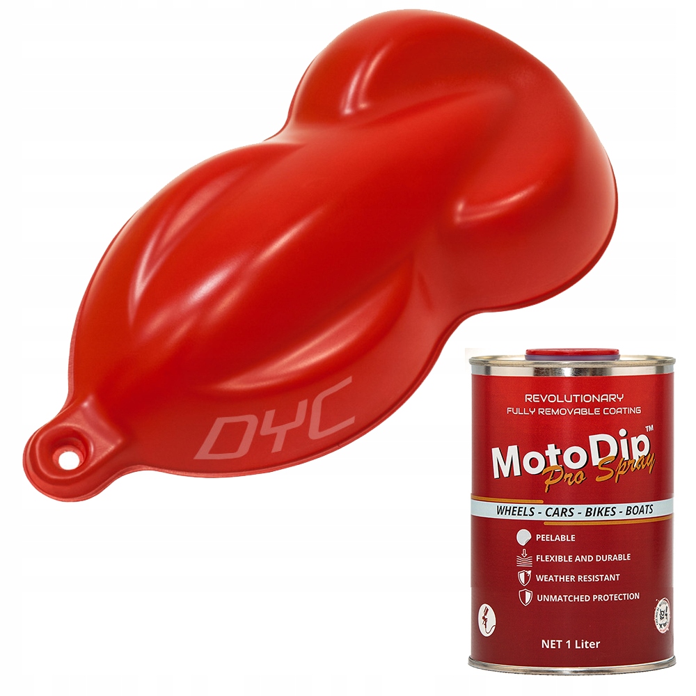 Moto Dip Hell Red Czerwony Mat płynna guma usuwalny lakier 1 litr
