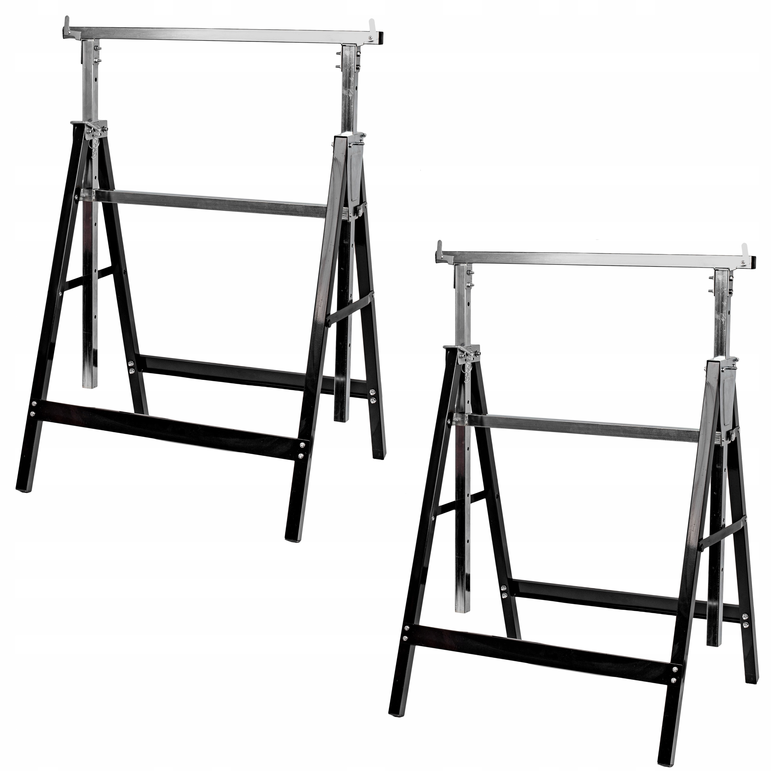 2X Pracovní Kozlíky 150 Kg Stojan Dílenské Kobylky Nastavitelné Zesílené