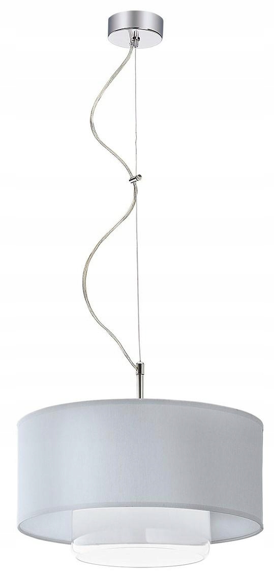 Závesná lampa Aveo strieborná Transparentné tienidlo Sklenené tienidlo 1xE27 35 cm x