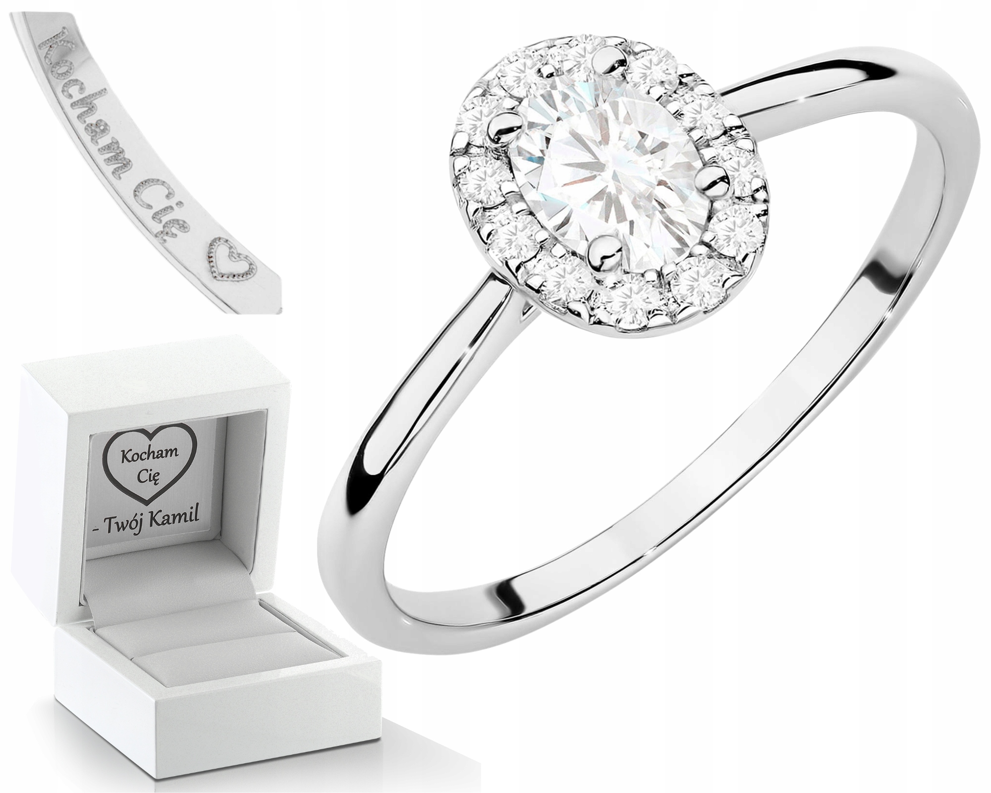 Bílé Zlato Prstýnek 14K Laboratorní Brilianty Luxus A Prestiž