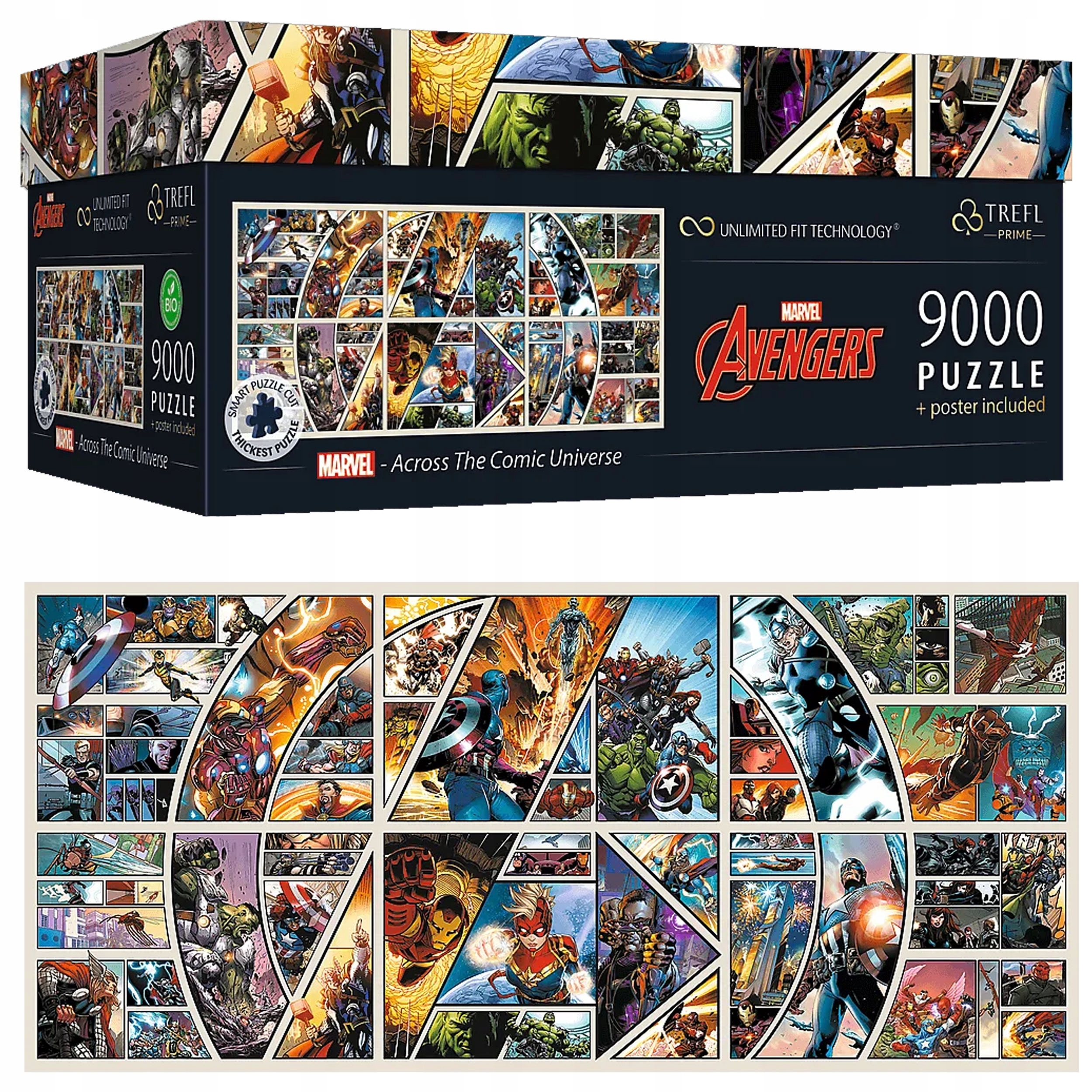 PUZZLE 9000 ELEM. MARVEL ACROSS THE COMIC UNIVERSE UFT PRIME 81022 TREFL