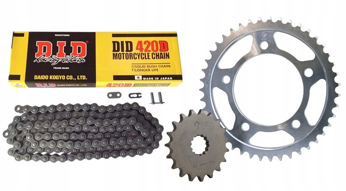 Zestaw Napęd_owy Łańcuch DID Zębatki Jt Yamaha TZR_50 96-13