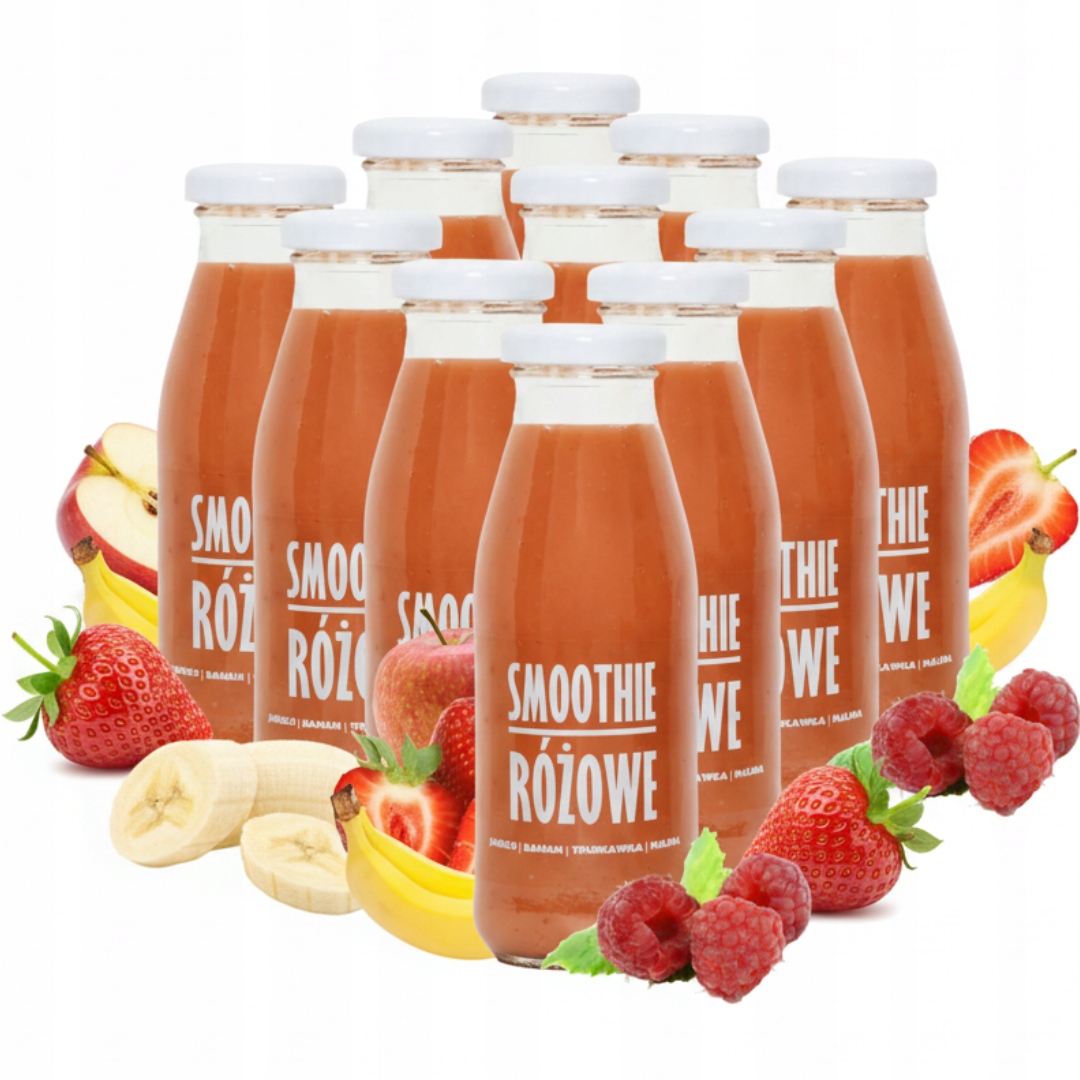 Levně 12 x Smoothie jahoda malina jablko banán Nfc ovocná pěna Sadvit