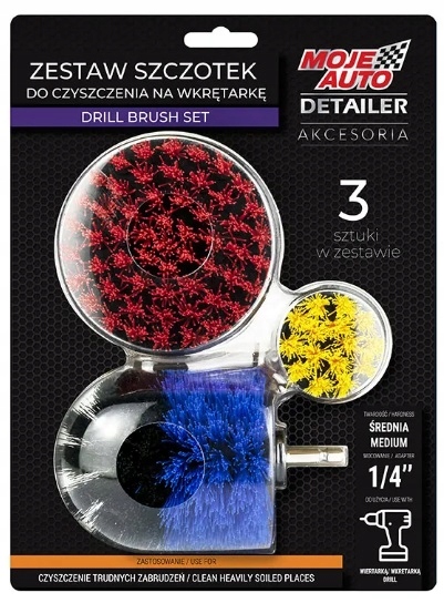 

Szczotki Do Czyszczenia Na Wkrętarkę 3szt MojeAuto