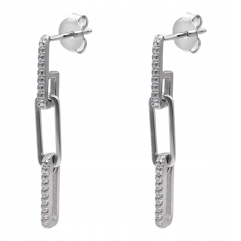 Stříbrné náušnice Ag 925 rhodiované s zirkony IM0790925ER