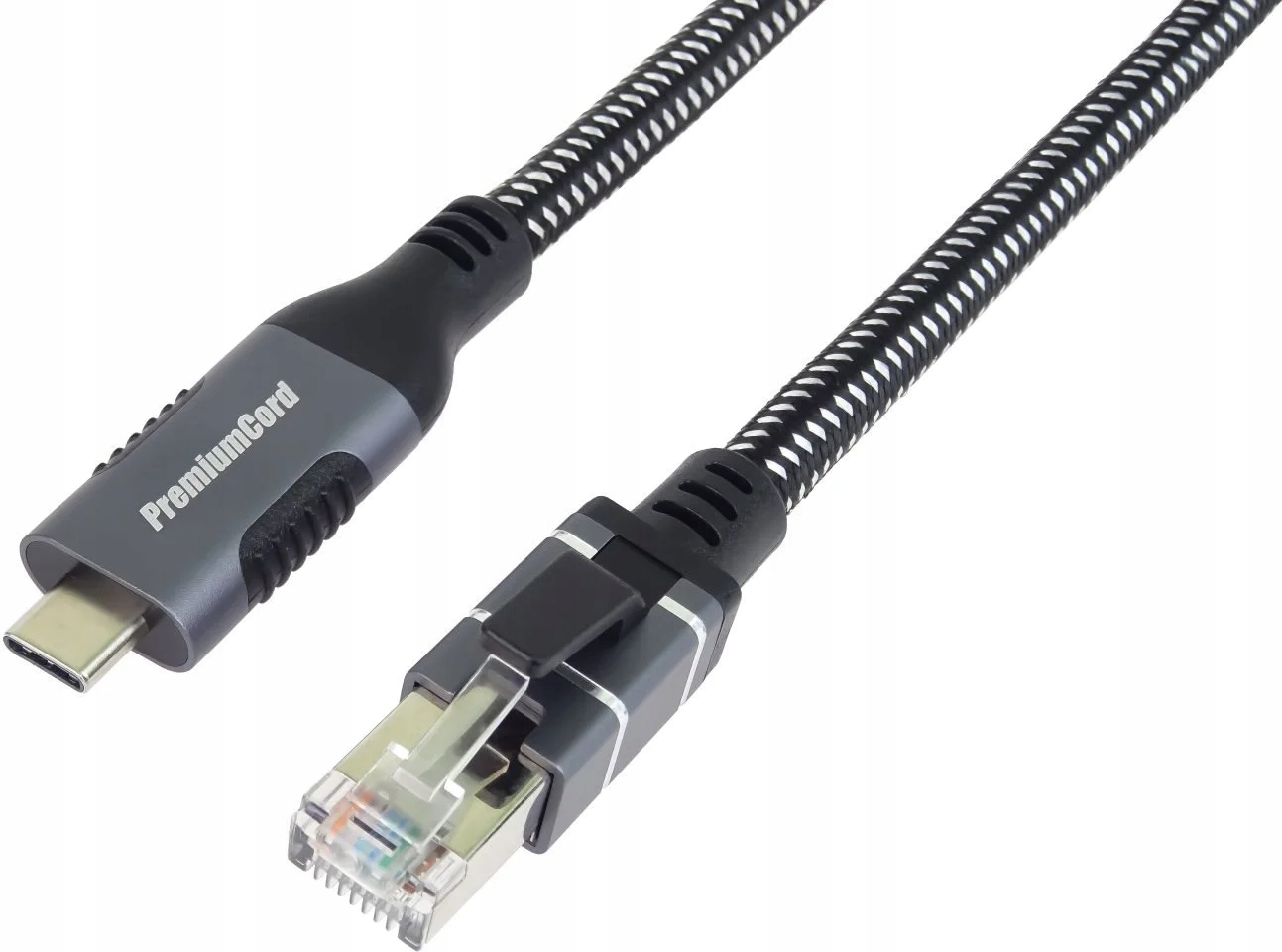 PremiumCord Kabel Ethernet USB-C -> LAN RJ45 10/100/1000 MBIT długość 1m
