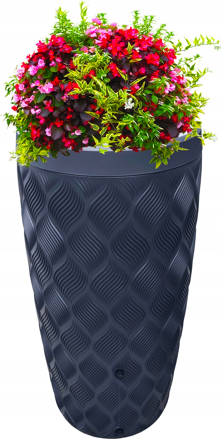 ZBIORNIK NA DESZCZÓWKĘ BECZKA NA WODĘ 240L FLOW + KRANIK- ANTRACYT Marka Stokrotka