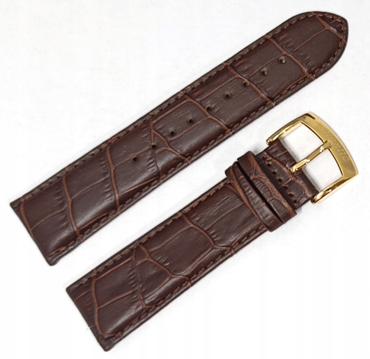 Originální Kožený Hnědý Řemínek Na Hodinky Atlantic Sealine 24 mm Krokodýl