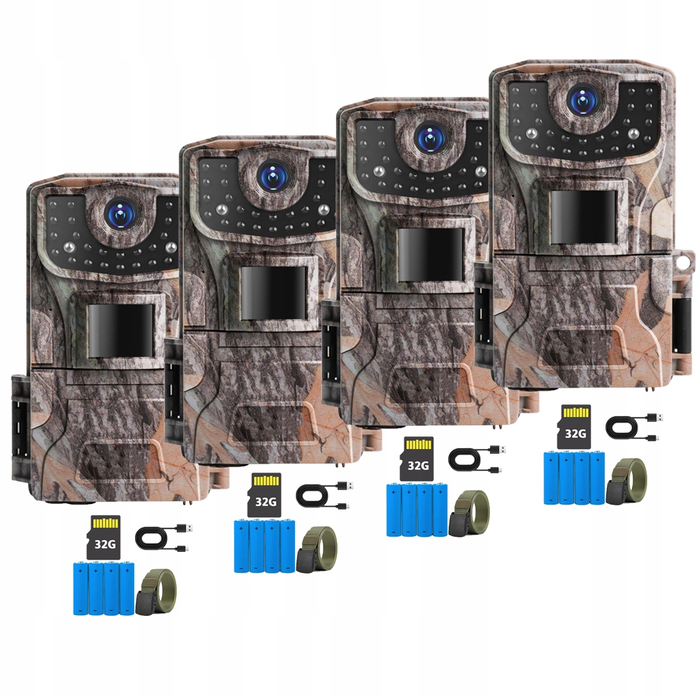Kamera pro monitorování divoké zvěře v zahradě s 32G kartou a bateriemi