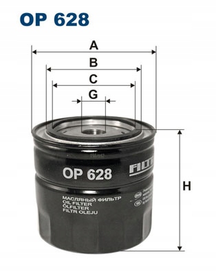 

OP628 Filtron Filtr Oleju Chrysler
