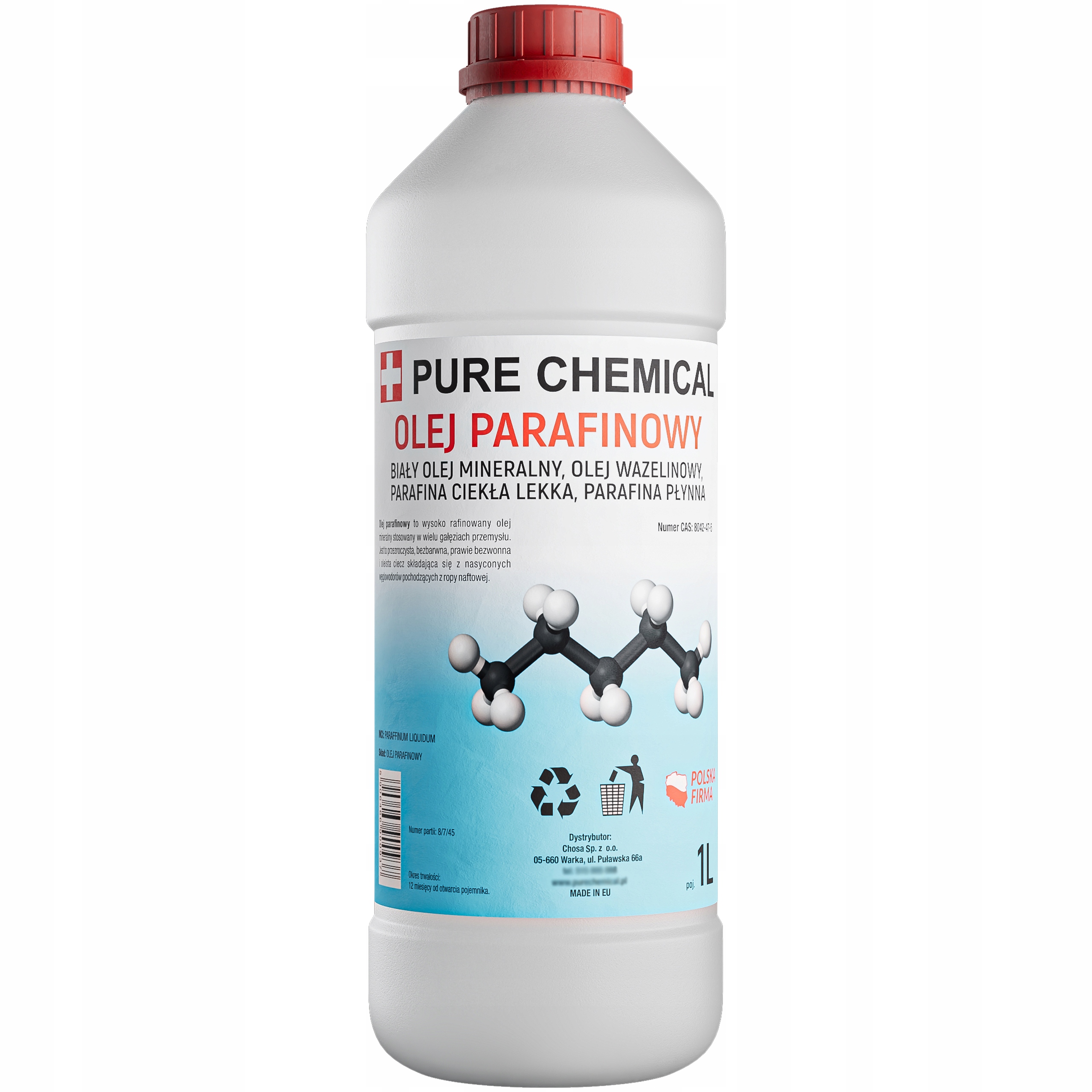 OLEJ PARAFINOWY PARAFINA CIEKŁA CZYSTA 1L