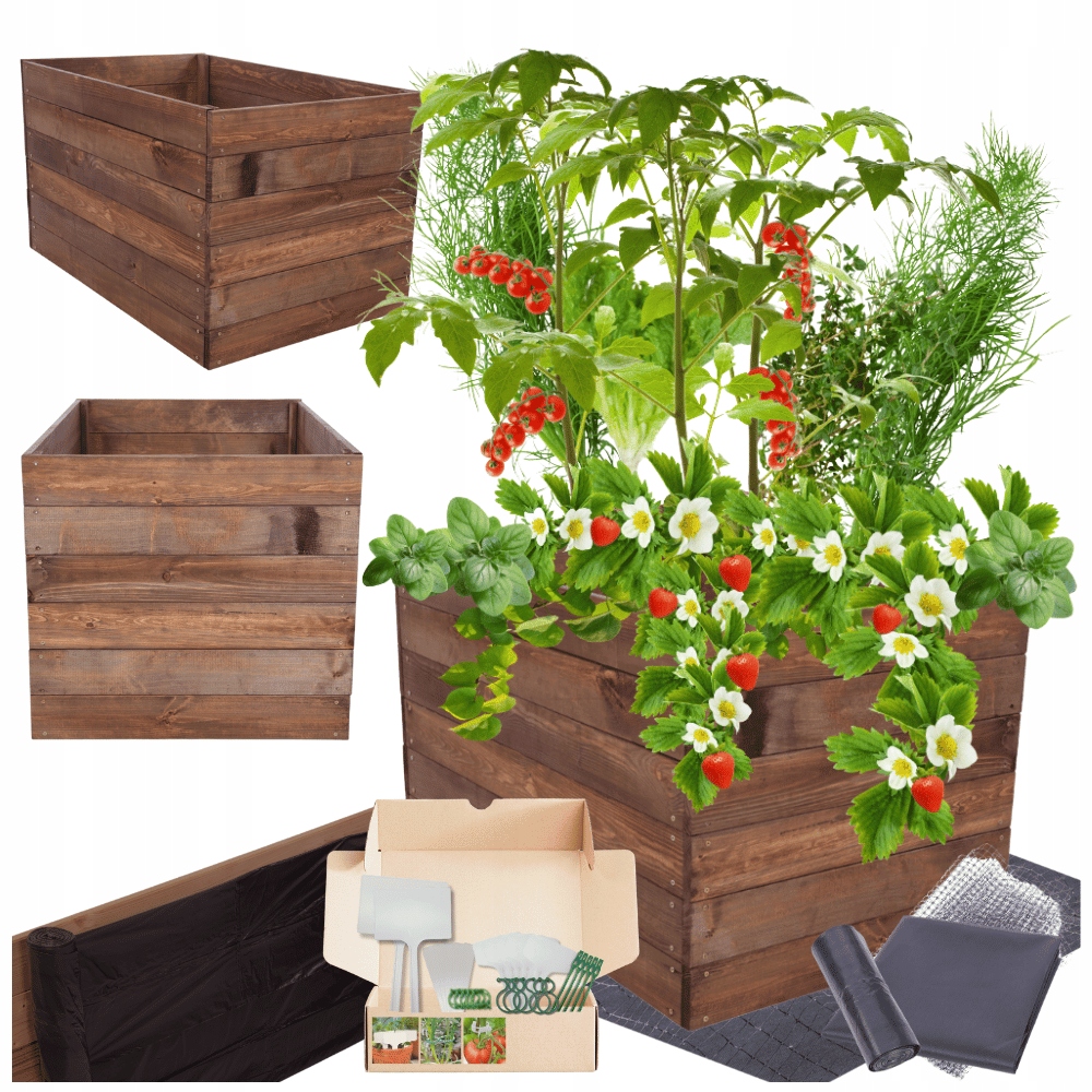 Květináč zeleninový záhon truhla pařeniště záhon vyvýšený impregnací 54x100x60