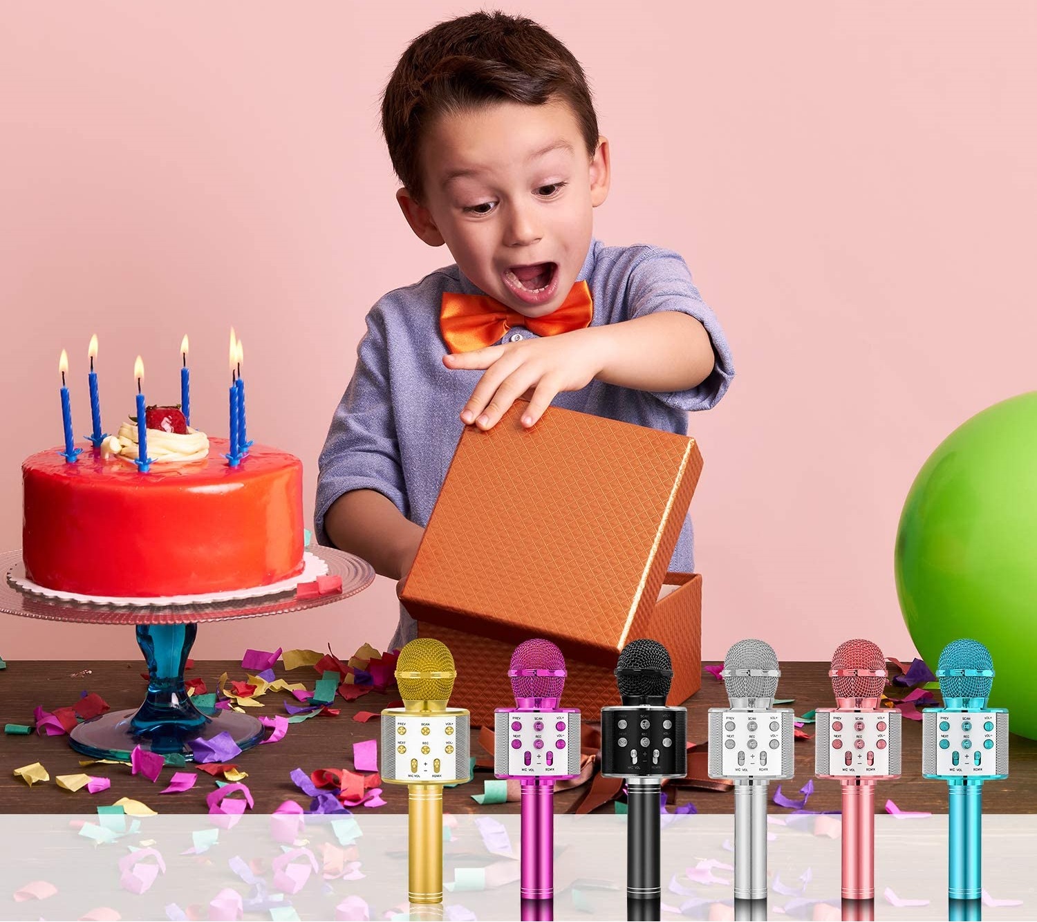 MIKROFON DLA DZIECI Mikrofon KARAOKE Bezprzewodowy GŁOŚNIK BLUETOOTH Rodzaj mikrofon