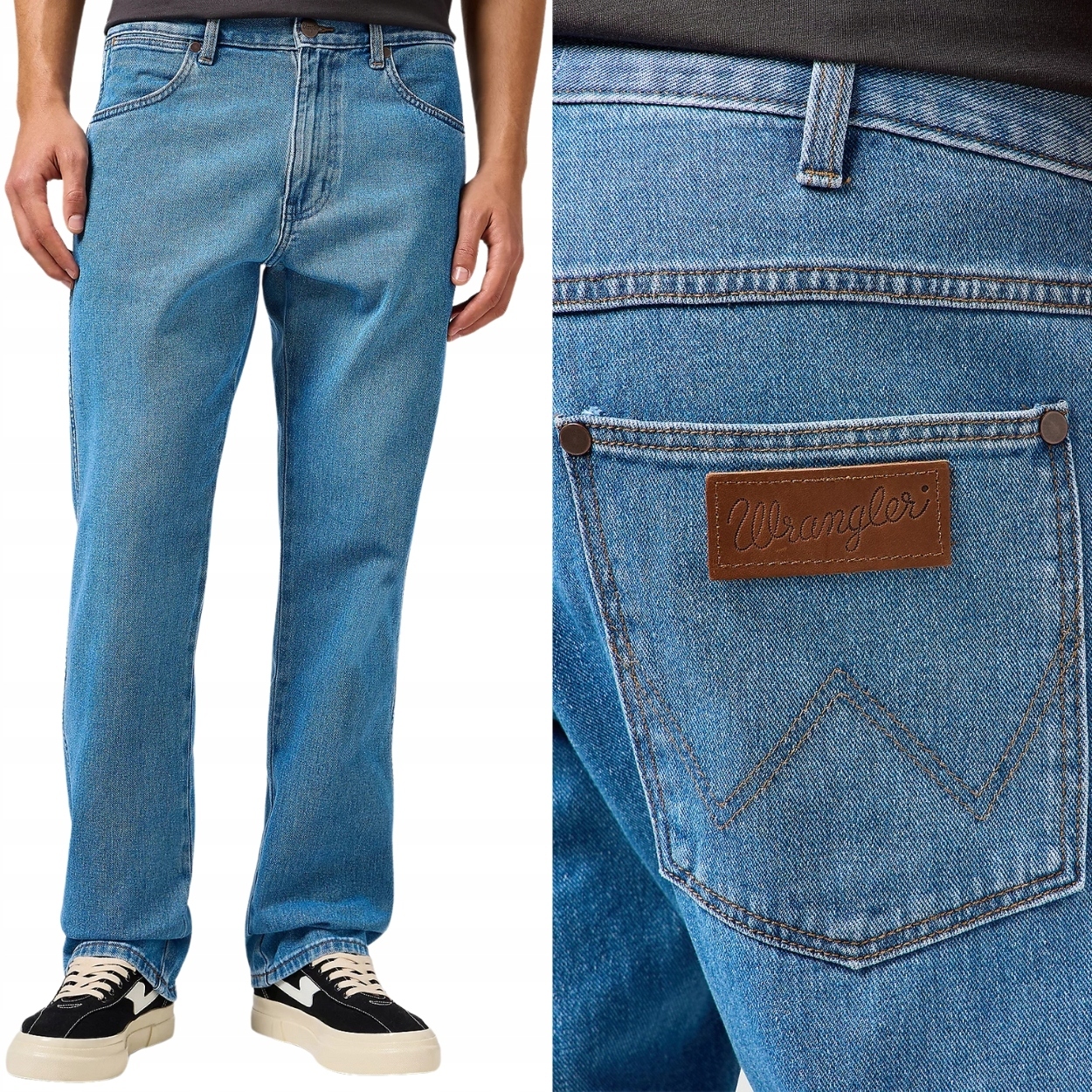 Wrangler Frontier Jungle volné jednoduché džínové kalhoty bez streče W32 L32