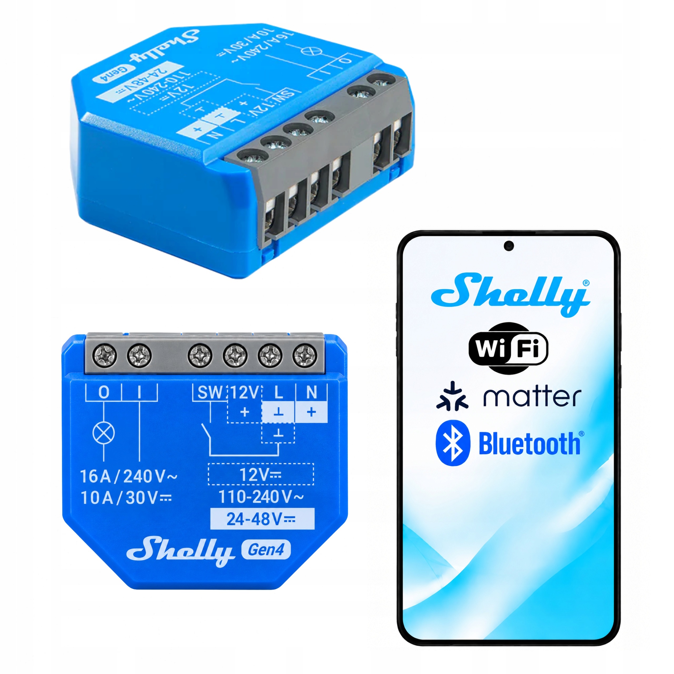 Shelly Kompaktní ovladač 1 Gen4 Zigbee Matter Dálkové ovládání Wi-Fi Bt