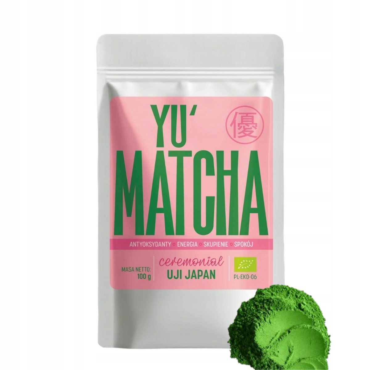 Levně Yu Matcha Ceremoniální Bio 100 g, Zelený Čaj Uji Japonsko První sklizeň