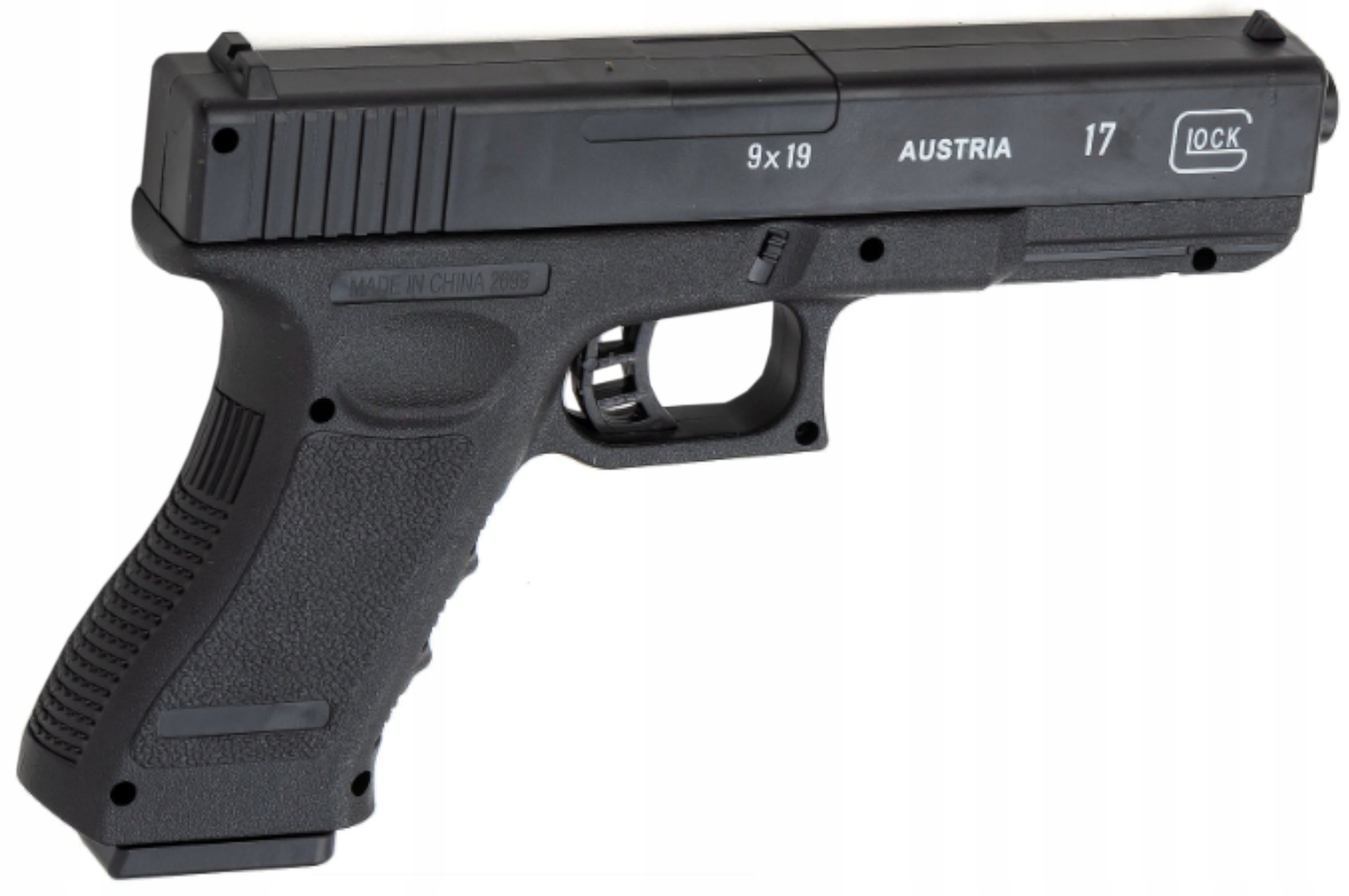 GLOCK 17 1:1 REPLIKA ASG PISTOLET NA KULKI +GRANAT Materiał plastik