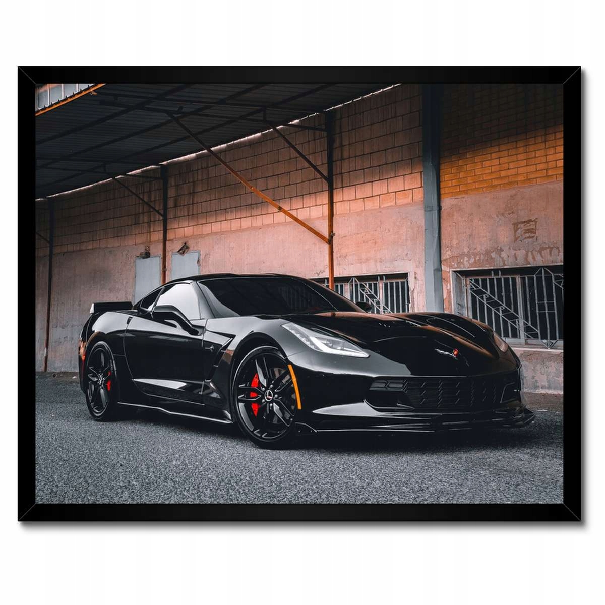 Plakáty v rámu 50x40 Černý sportovní automobil