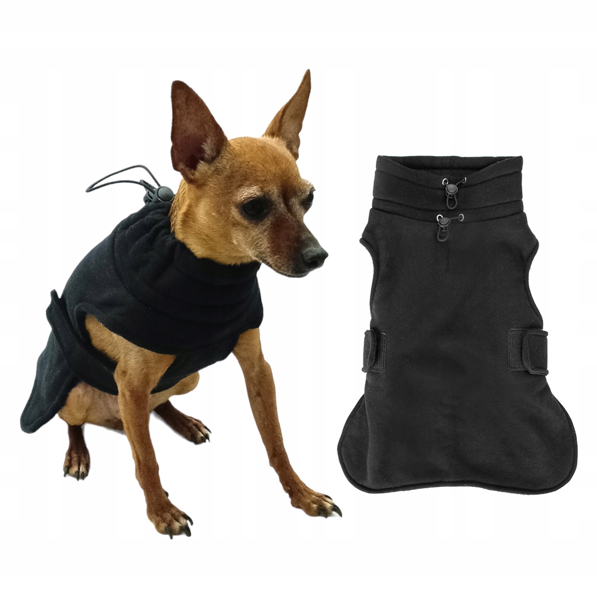 

Ubranie Miękka Bluza Dresowa Na Rzep Psa M 30 CM