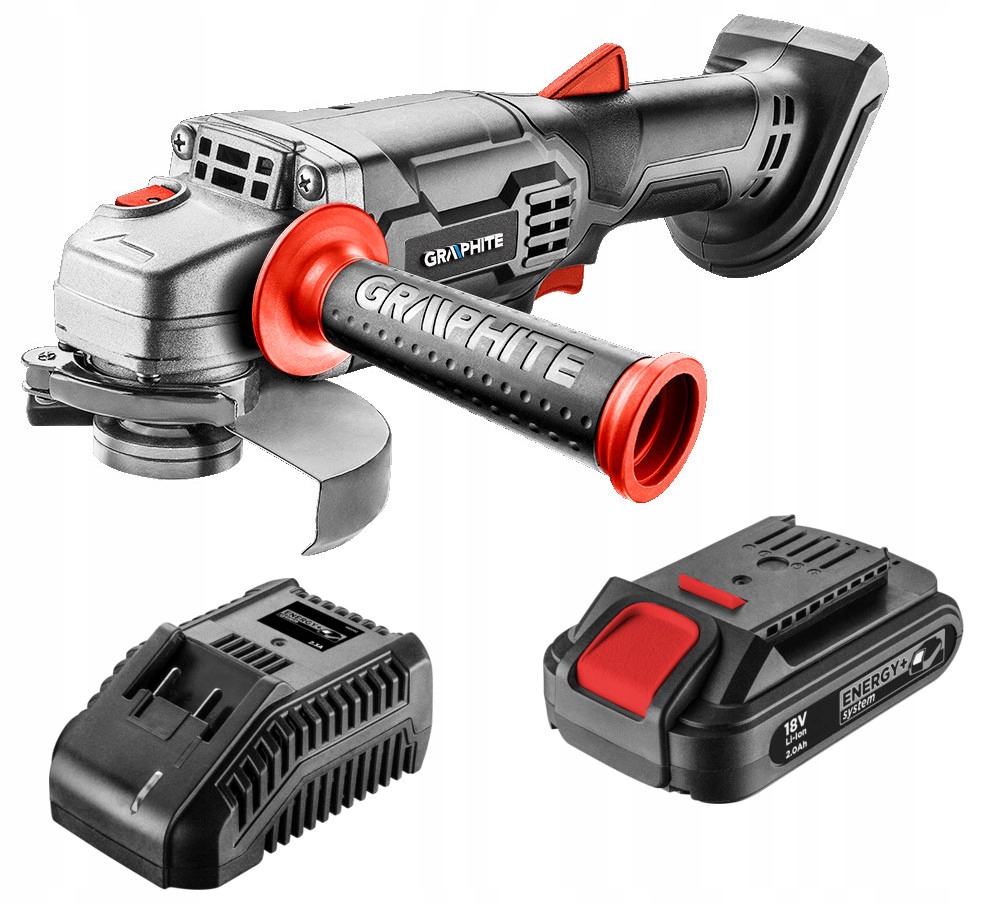 

Szlifierka Kątowa Akumul. 18V 2Ah Li-ion Graphite