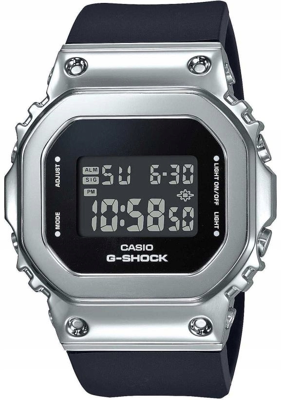 Multifunkční Dámské Hodinky Casio GM-S5600U-1ER Kostka S Bílým Led Podsvícením WR200