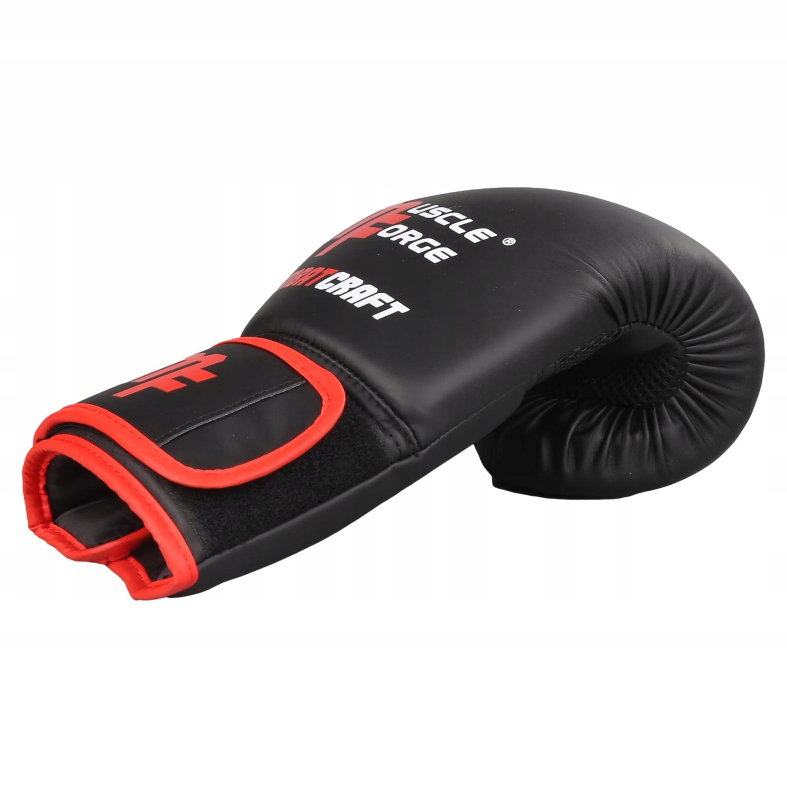 RĘKAWICE BOKSERSKIE 10 oz SPARINGOWE TRENINGOWE CZARNE MATOWE BOKS NA WOREK Kod producenta KF-182 Rękawice bokserskie MuscleForge