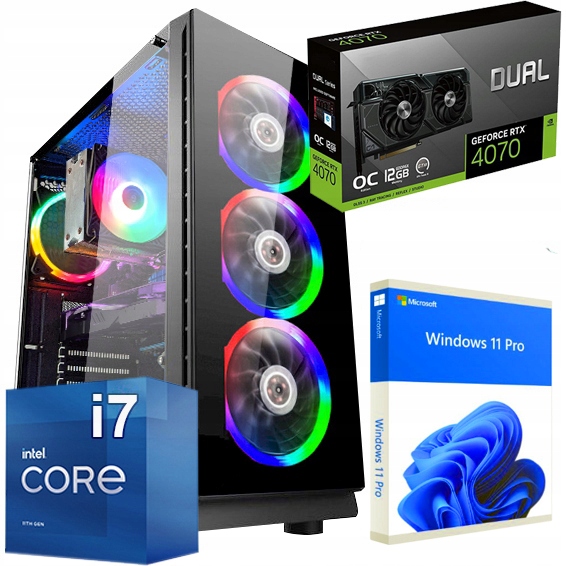 Počítač Pro Hry |Intel i7| 32GB|1TB Ssd| Rtx 5070 12GB| WiFi Win 11 Pro