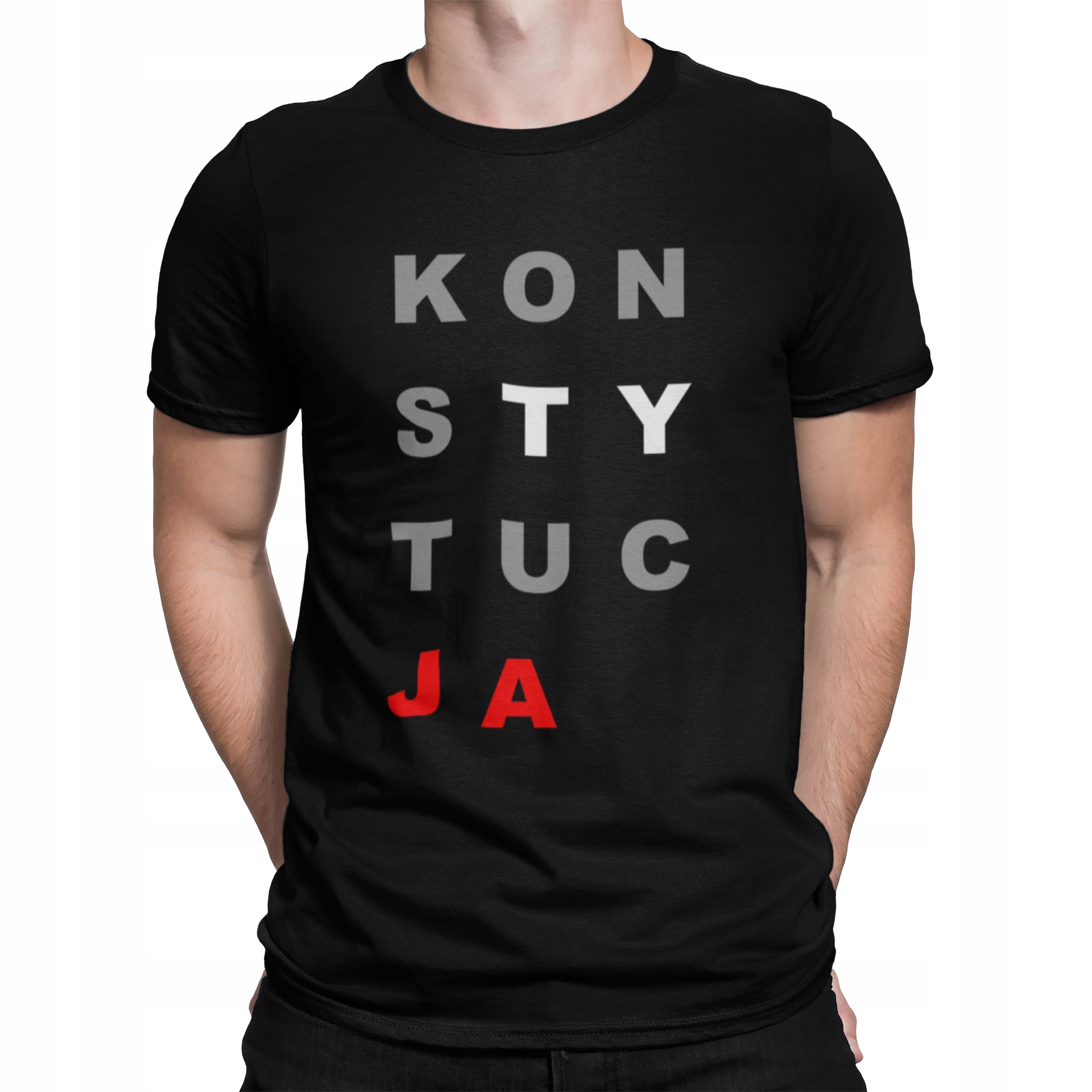 

Koszulka męska Konstytucja T-shirt Czarna L