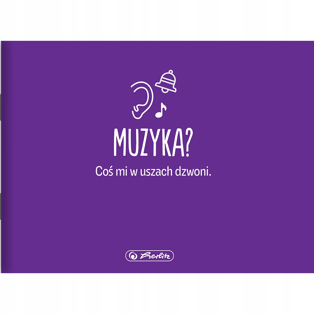 Zeszyt do nut muzyki pięciolinia A5 16 kartek Herlitz Muzyka ze ściągą