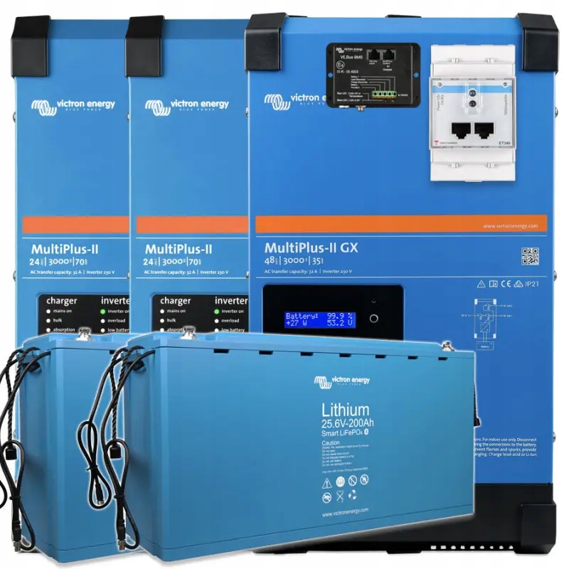 2723 - Резервный источник питания 3x2, склад 4KW 10.2 kWh 2X200AH