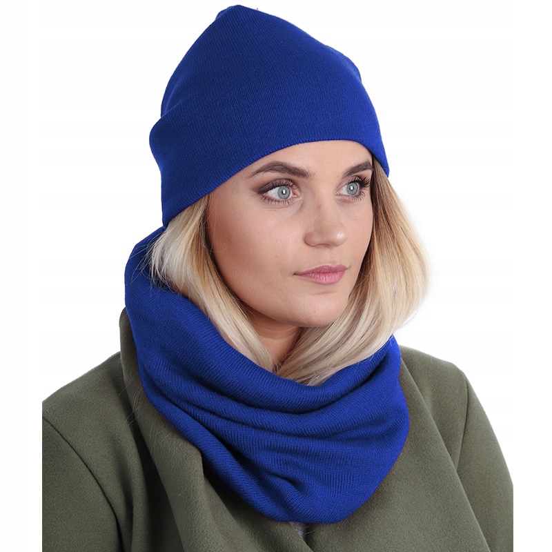 Komplet CZAPKA KOMIN DAMSKI Tunel Szal POLSKI