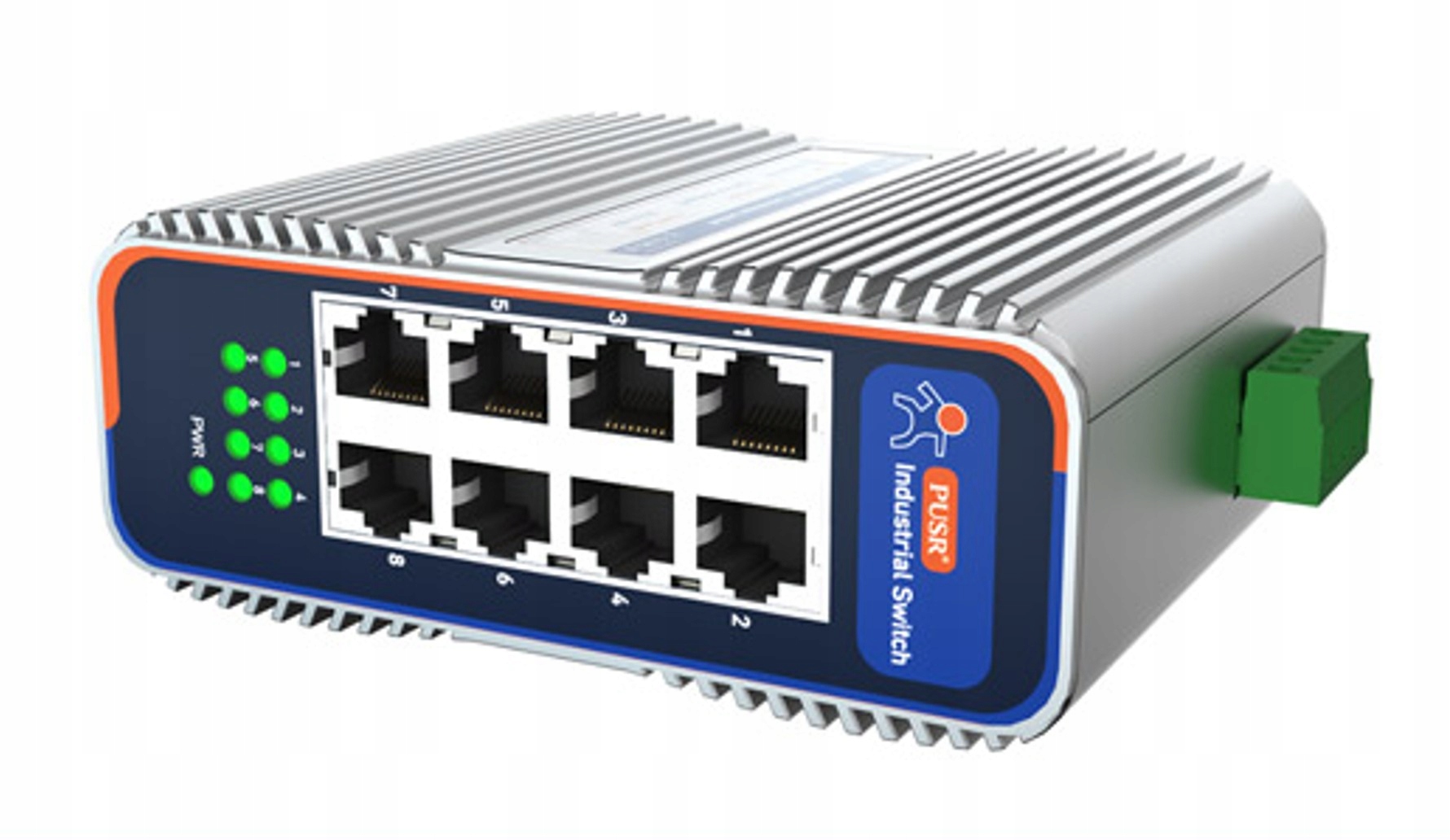 USR-ISG1008 –przemysłowy przełącznik Gigabit Ethernet 8×RJ45 IP40 -40 +85°C