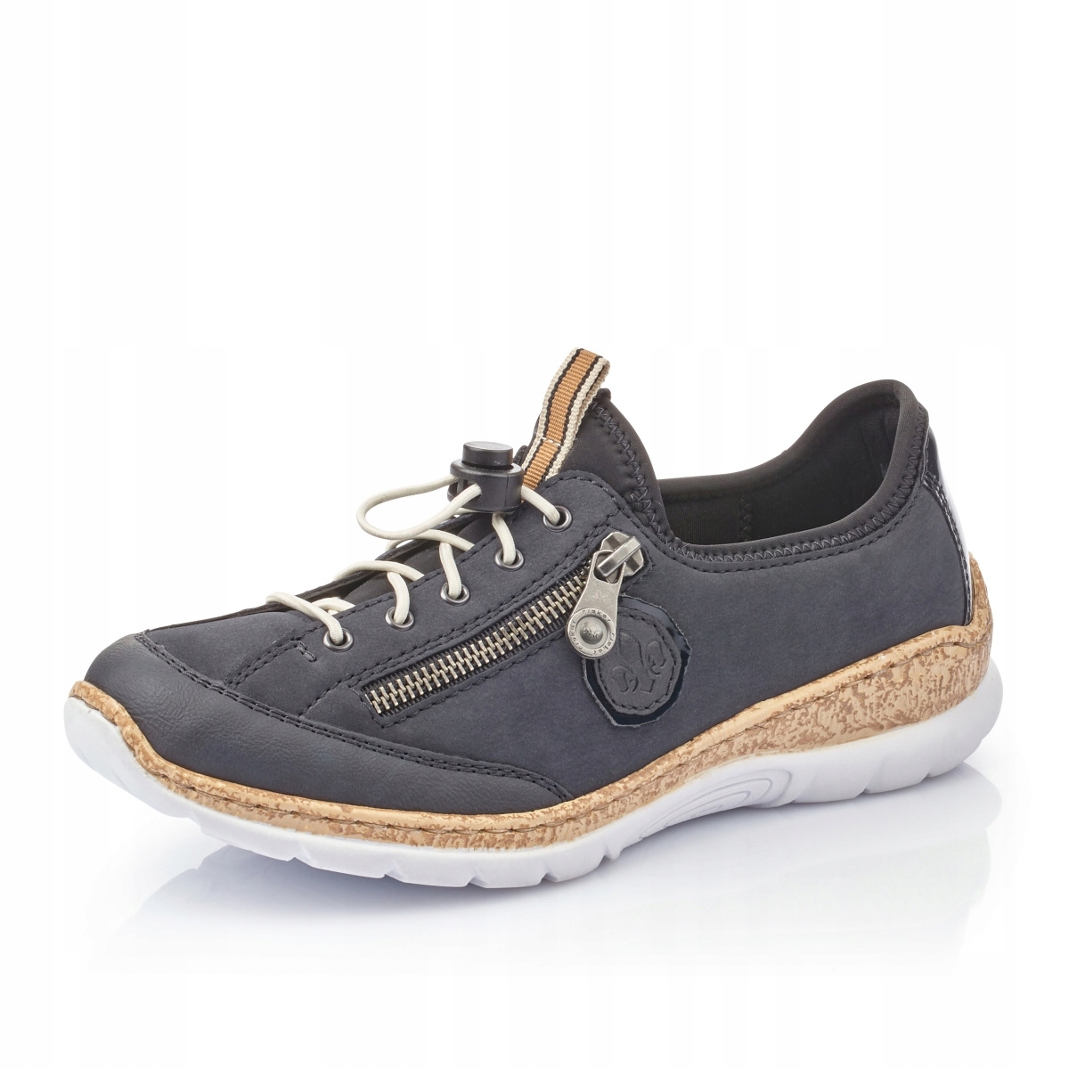 RIEKER buty, półbuty damskie granatowe N4263 Marka Rieker