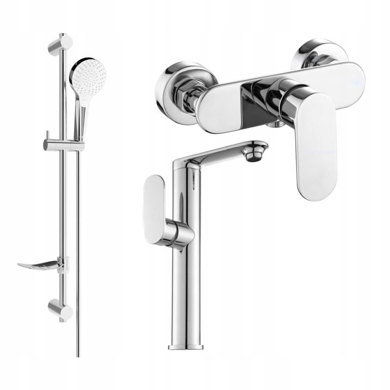 Mexen Milo DF05 sprchová súprava, chrómová