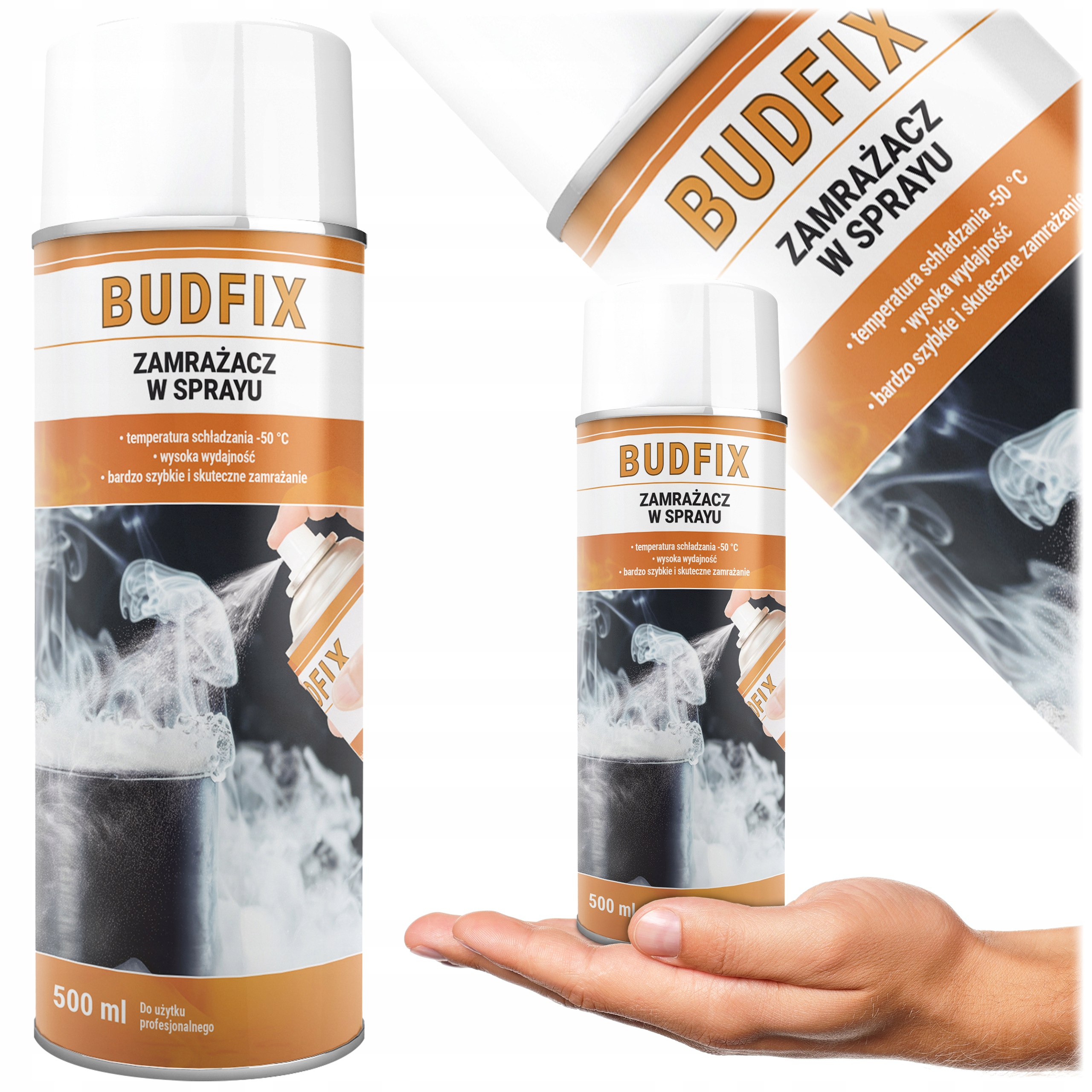 Zamrażacz Do Metalu Spray do Łożysk Śrub Elektroniki Usuń Gumę -50°C 500ml