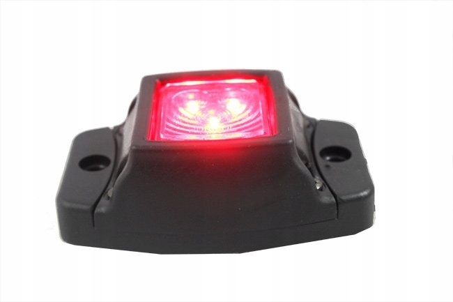 LAMPA OBRYSOWA LED 12/24V CZERWONA NA PODSTAWIE GUMOWEJ