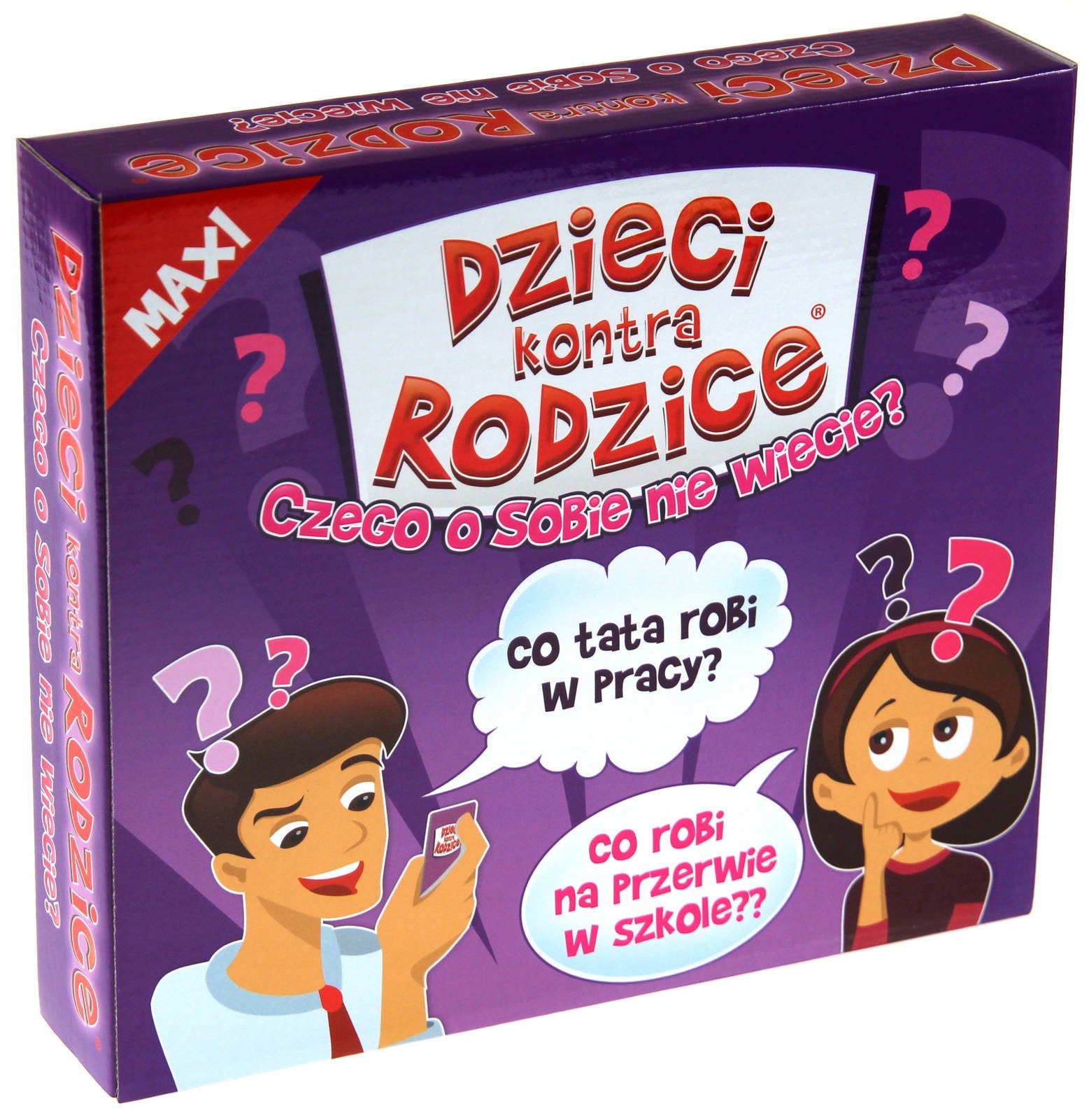 Dzieci Kontra Rodzice Wciągająca PLANSZÓWKA FAMILIJNA Rozgrywka Dziecięca Wiek dziecka 6 lat +