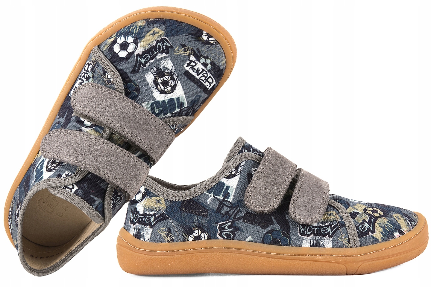 Froddo G1700379-27 Barefoot Półbuty Tekstylne Kapcie Trampki Szary 22