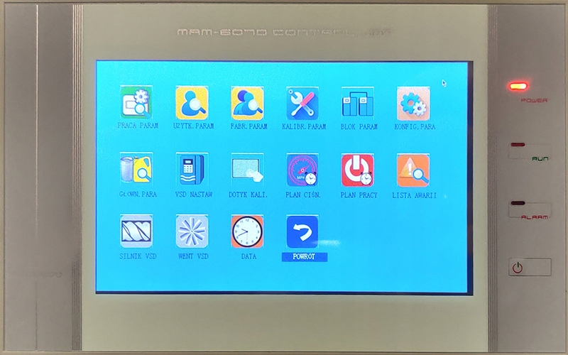 Kompresor śrubowy z falownikiem Kupczyk KKS 15/500 FD 1500 l/min 11 KW Pojemność zbiornika 500 l