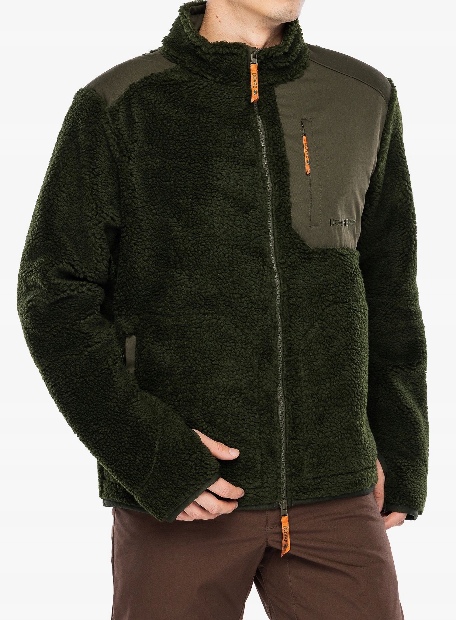 Flísová mikina Fleecová Mikina Dovre Teddy Fleece s dlouhým rukávem zelená M