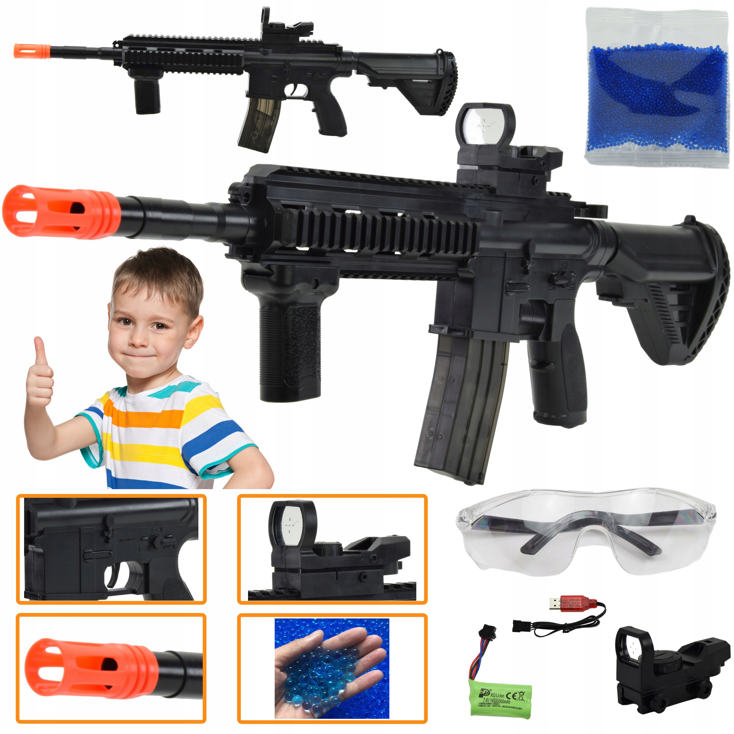 

Karabin Automat 2W1 Pistolet Na Kulki Żelowe Orbiz