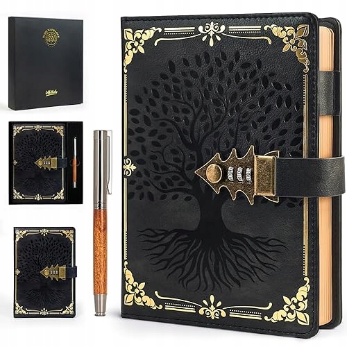 Kožený Zápisník Ve Vintage Stylu Se Zipem, 5 260 Stran, Víceúčelový