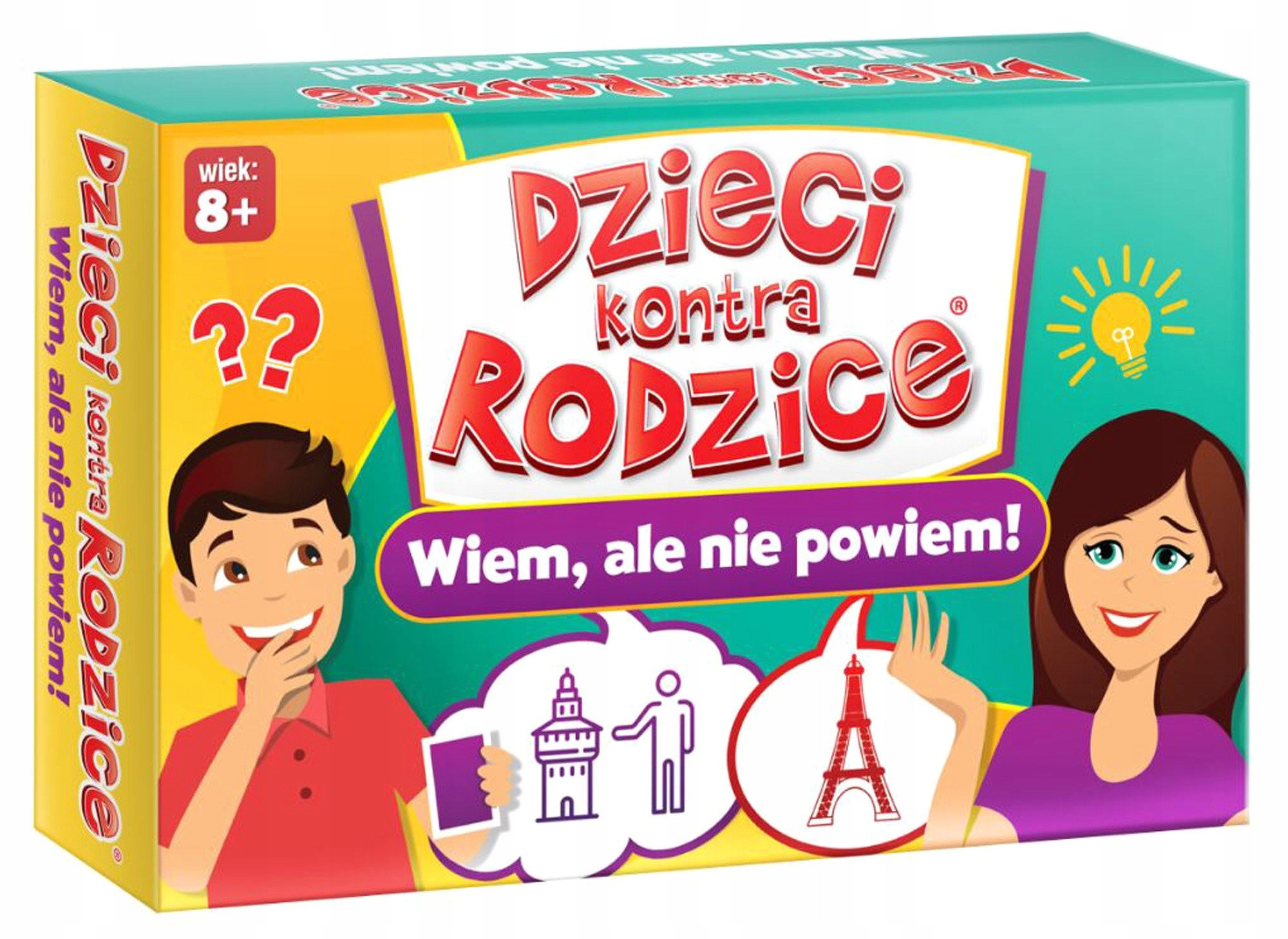 Wiem, Ale Nie Powiem DZIECI KONTRA RODZICE Fajna Gra PLANSZOWA Familijna Typ Podstawa